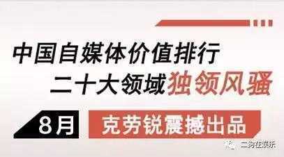 中国自媒体排行榜，天佑占有网红领域第一名！