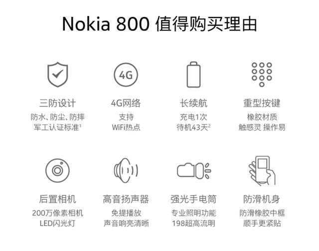 599元起！诺基亚连发两款功效机：支持 4G，另有三防